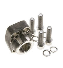 Brida 3/4'' SAE 3000 PSI Acero inoxidable con roscas hembra G3/4'' ISO 6162-1