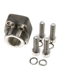 Brida 3/4'' SAE 3000 PSI Acero inoxidable con roscas hembra G3/4'' ISO 6162-1