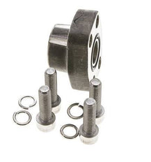 Brida 3/4'' SAE 3000 PSI Acero inoxidable con roscas hembra G3/4'' ISO 6162-1