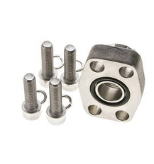 Brida 3/4'' SAE 3000 PSI Acero inoxidable con roscas hembra G3/4'' ISO 6162-1