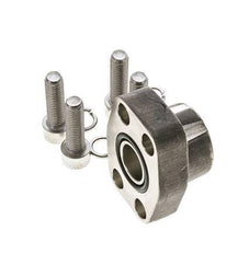 Brida 3/4'' SAE 3000 PSI Acero inoxidable con roscas hembra G3/4'' ISO 6162-1