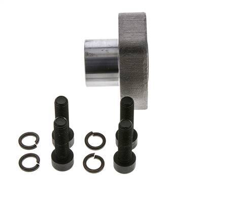 Brida SAE de 1/2'' 6000 PSI de acero liso con roscas hembra G3/8'' ISO 6162-2