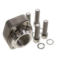 1-1/4'' SAE Flange 6000 PSI Stainless Steel with G1-1/4'' Female Threads ISO 6162-2