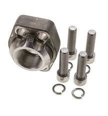1-1/4'' SAE Flange 6000 PSI Stainless Steel with G1-1/4'' Female Threads ISO 6162-2