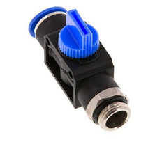 Válvula manual de cierre de 3/2 vías de 12 mm - G3/8'' Plástico/Latón Válvula lateral del tubo