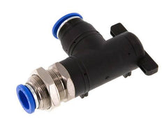 2-Way Elbow Ball Valve 12 mm Plastic/Brass Bulkhead