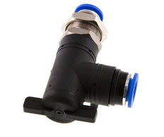 2-Way Elbow Ball Valve 12 mm Plastic/Brass Bulkhead