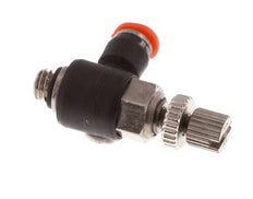 Flow Control Silencer Meter-In Elbow 3 mm - M5 Brass/PBT