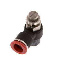 Silenciador de control de flujo Codo de entrada del medidor 10 mm - R1/4'' Latón/PA 66