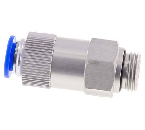 Push-In Check Valve 12mm & G1/2'' Male Aluminum 0.2-10bar (3-145psi) Hose-Thread