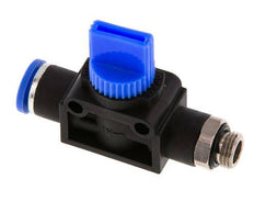 3/2-Way Shut-Off Hand Valve 8 mm - G1/8'' Plastic/Brass Thread-side venting