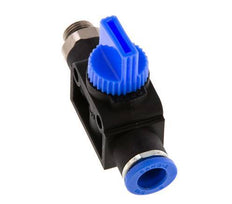 3/2-Way Shut-Off Hand Valve 8 mm - G1/8'' Plastic/Brass Thread-side venting