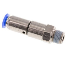Junta giratoria rápida de 8mm y R1/4'' Roscas macho de latón niquelado/PBT NBR Giratorio