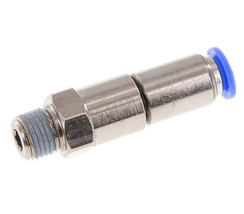 Junta giratoria rápida de 8mm y R1/4'' Roscas macho de latón niquelado/PBT NBR Giratorio