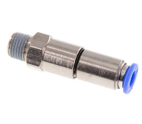 Junta giratoria rápida de 8mm y R1/4'' Roscas macho de latón niquelado/PBT NBR Giratorio