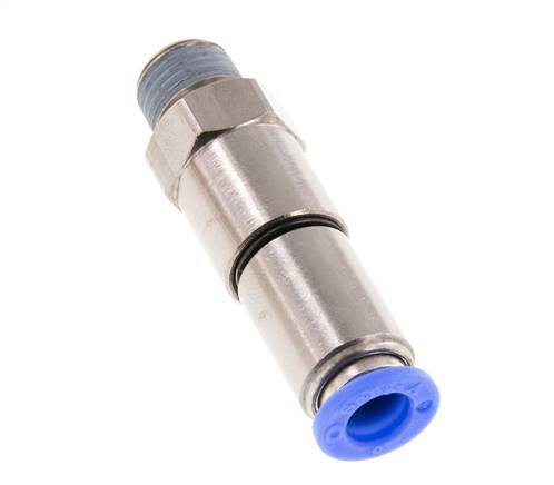 Junta giratoria rápida de 8mm y R1/4'' Roscas macho de latón niquelado/PBT NBR Giratorio