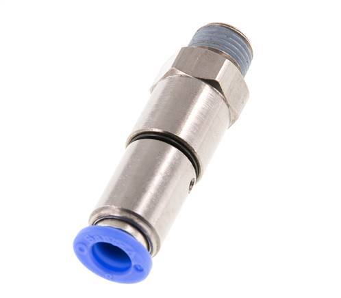 Junta giratoria rápida de 8mm y R1/4'' Roscas macho de latón niquelado/PBT NBR Giratorio