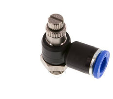 Flow Control Silencer Meter-Out Elbow 8 mm - G1/8'' Brass/PA 66