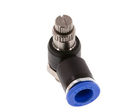 Flow Control Silencer Meter-Out Elbow 8 mm - G1/8'' Brass/PA 66