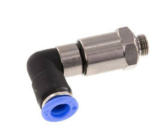 8mm & G1/8'' Elbow Quick Swivel Joint Push-In-Male Threads Nickel-Plated Brass/PBT NBR Rotatable