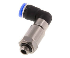 8mm & G1/8'' Elbow Quick Swivel Joint Push-In-Male Threads Nickel-Plated Brass/PBT NBR Rotatable