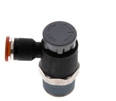 Flow Control Valve Meter-In Elbow 6 mm - R3/8'' Brass/PA 66 Locknut
