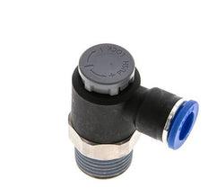 Flow Control Valve Meter-Out Elbow 10 mm - R1/2'' Brass/PA 66 Locknut