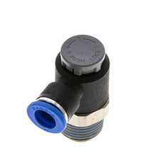 Flow Control Valve Meter-Out Elbow 10 mm - R1/2'' Brass/PA 66 Locknut