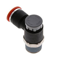 Válvula de control de flujo Codo de entrada al medidor 10 mm - R3/8'' Latón/PA 66 Tuerca de seguridad