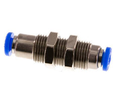 Push-In Fitting 4mm Auto Shut-Off Brass/PBT Bulkhead 0-10bar (0-145psi)