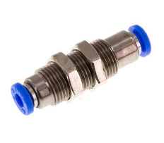Push-In Fitting 4mm Auto Shut-Off Brass/PBT Bulkhead 0-10bar (0-145psi)