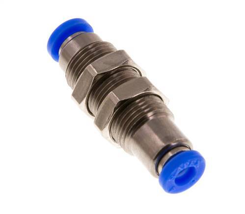Push-In Fitting 4mm Auto Shut-Off Brass/PBT Bulkhead 0-10bar (0-145psi)