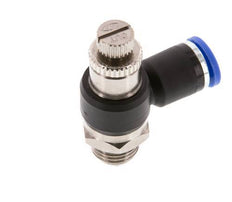 Silenciador de control de flujo Codo de salida de contador 8 mm - G1/4'' Latón/PA 66