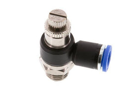 Silenciador de control de flujo Codo de salida de contador 8 mm - G1/4'' Latón/PA 66