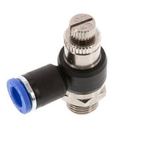 Silenciador de control de flujo Codo de salida de contador 8 mm - G1/4'' Latón/PA 66