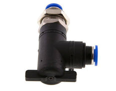 2-Way Elbow Ball Valve 10 mm Plastic/Brass Bulkhead