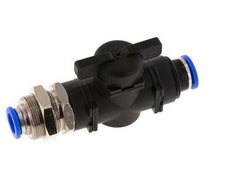 Válvula de bola recta de 2 vías 10 mm de plástico/latón