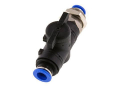 Válvula de bola recta de 2 vías 10 mm de plástico/latón