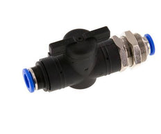 Válvula de bola recta de 2 vías 10 mm de plástico/latón