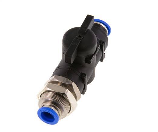 Válvula de bola recta de 2 vías 10 mm de plástico/latón