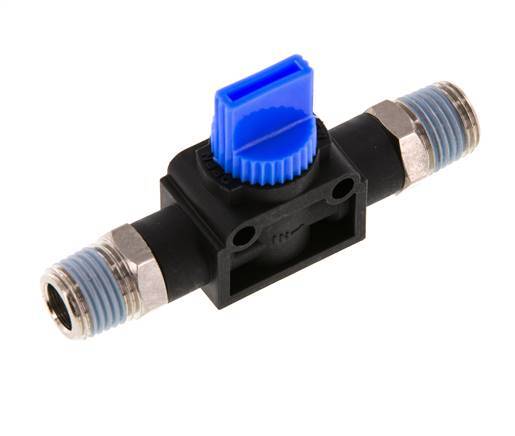 Válvula manual de cierre de 3/2 vías R1/4'' Plástico/Latón