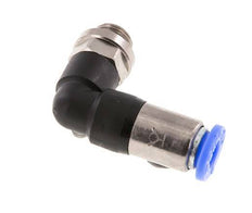 Racor rápido 6mm y G1/8'' Codo macho autoblocante Latón/PBT 0-10bar (0-145psi) [2 Piezas]