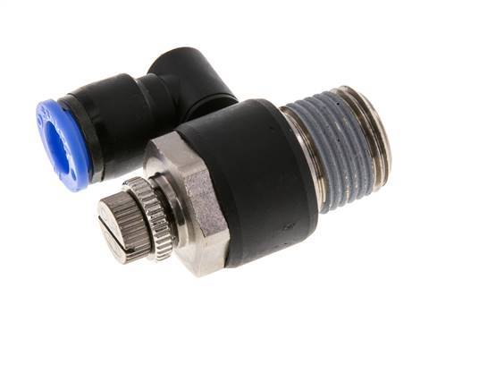 Flow Control Silencer Meter-Out Rotatable 10 mm - R1/2'' Brass/PA 66