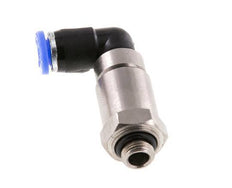 Codo de 6 mm y G1/8'' Junta giratoria rápida Rosca macho Niquelada Latón/PBT NBR Giratorio