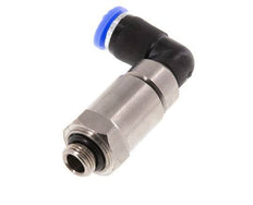 Codo de 6 mm y G1/8'' Junta giratoria rápida Rosca macho Niquelada Latón/PBT NBR Giratorio