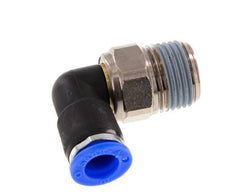 Codo de 10mm y R1/2'' Junta giratoria con rosca macho latón niquelado/PBT NBR giratorio