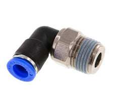 Codo de 10mm y R1/2'' Junta giratoria con rosca macho latón niquelado/PBT NBR giratorio