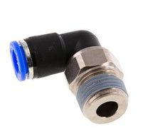 Codo de 10mm y R1/2'' Junta giratoria con rosca macho latón niquelado/PBT NBR giratorio