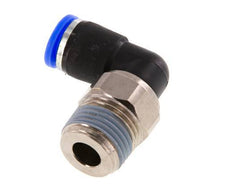 Codo de 10mm y R1/2'' Junta giratoria con rosca macho latón niquelado/PBT NBR giratorio