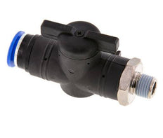 Válvula de bola recta de 2 vías 12 mm - R1/4'' Plástico/Latón